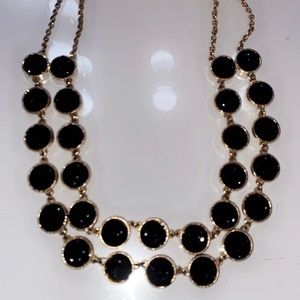 Black and Gold double Tier Necklace